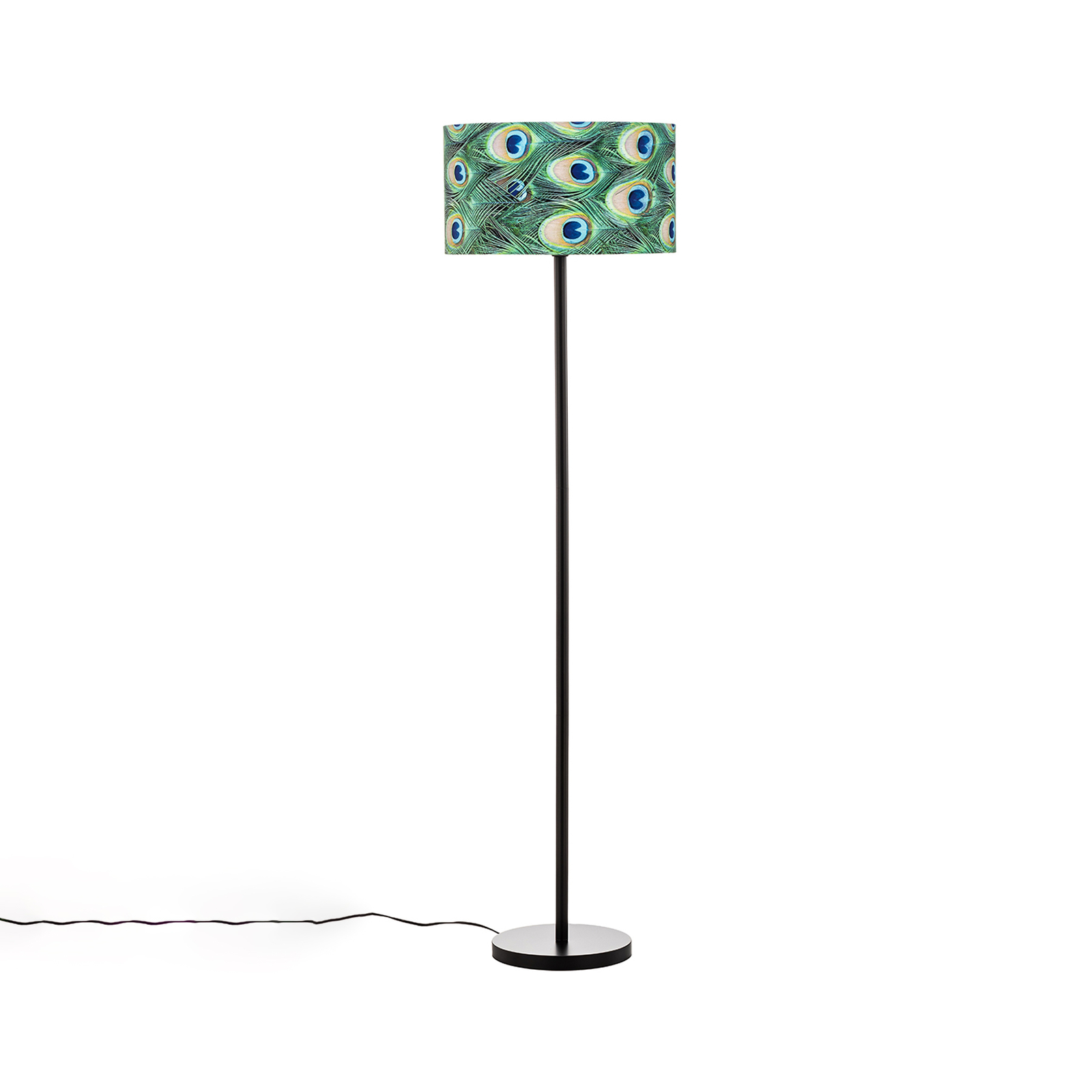 Vloerlamp Pfau, Ø 45 cm, groen