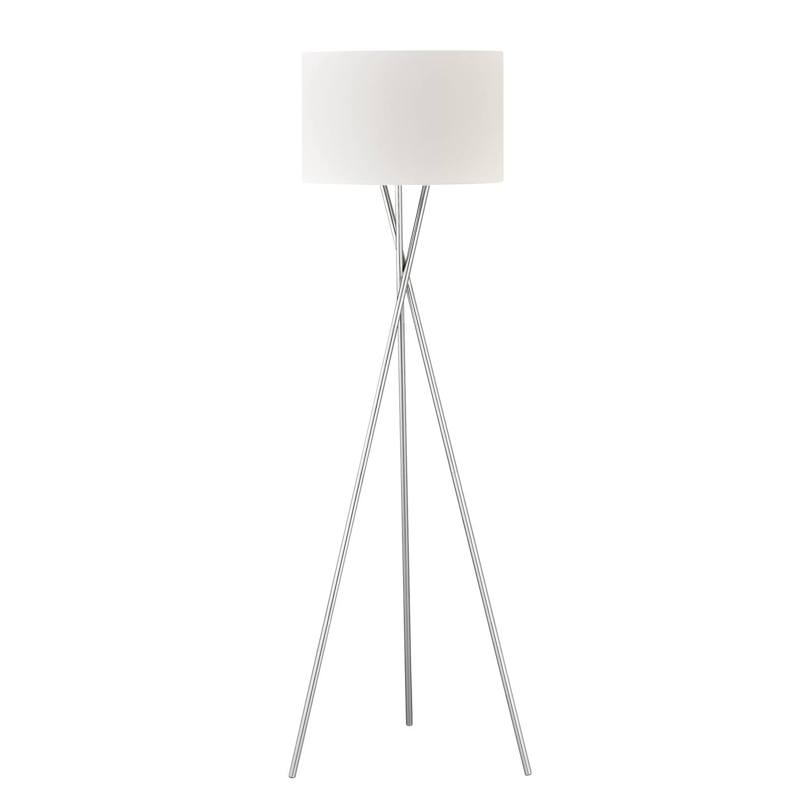 Schöner Wohnen Floor Lamp - Living / Dining Room - Tripod Standard Lamp - Modern - Silver