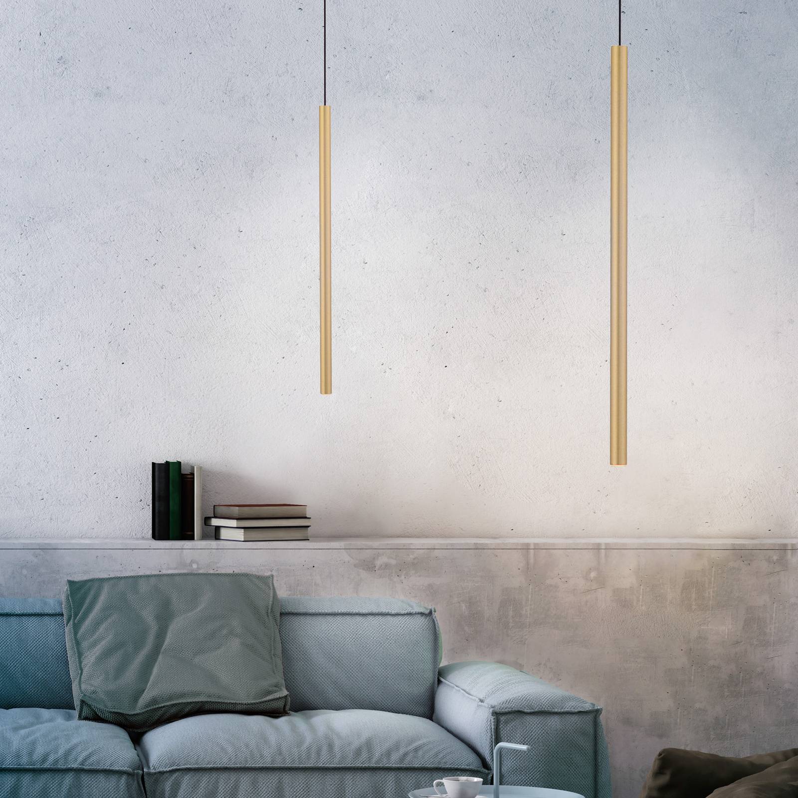 E-shop Paul Neuhaus Flétna LED závesné svietidlo 1 svetlo mosadz