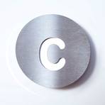 Stainless steel house number Round - c