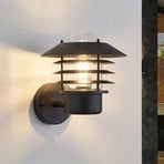 Lindby outdoor wall light Belmiro, iron, 23.5cm, E27, black
