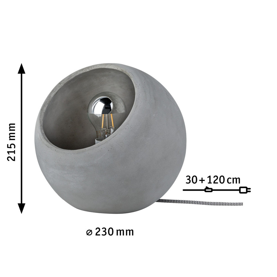 Paulmann Ingram Bordslampa Grå/Concrete, grå från Paulmann