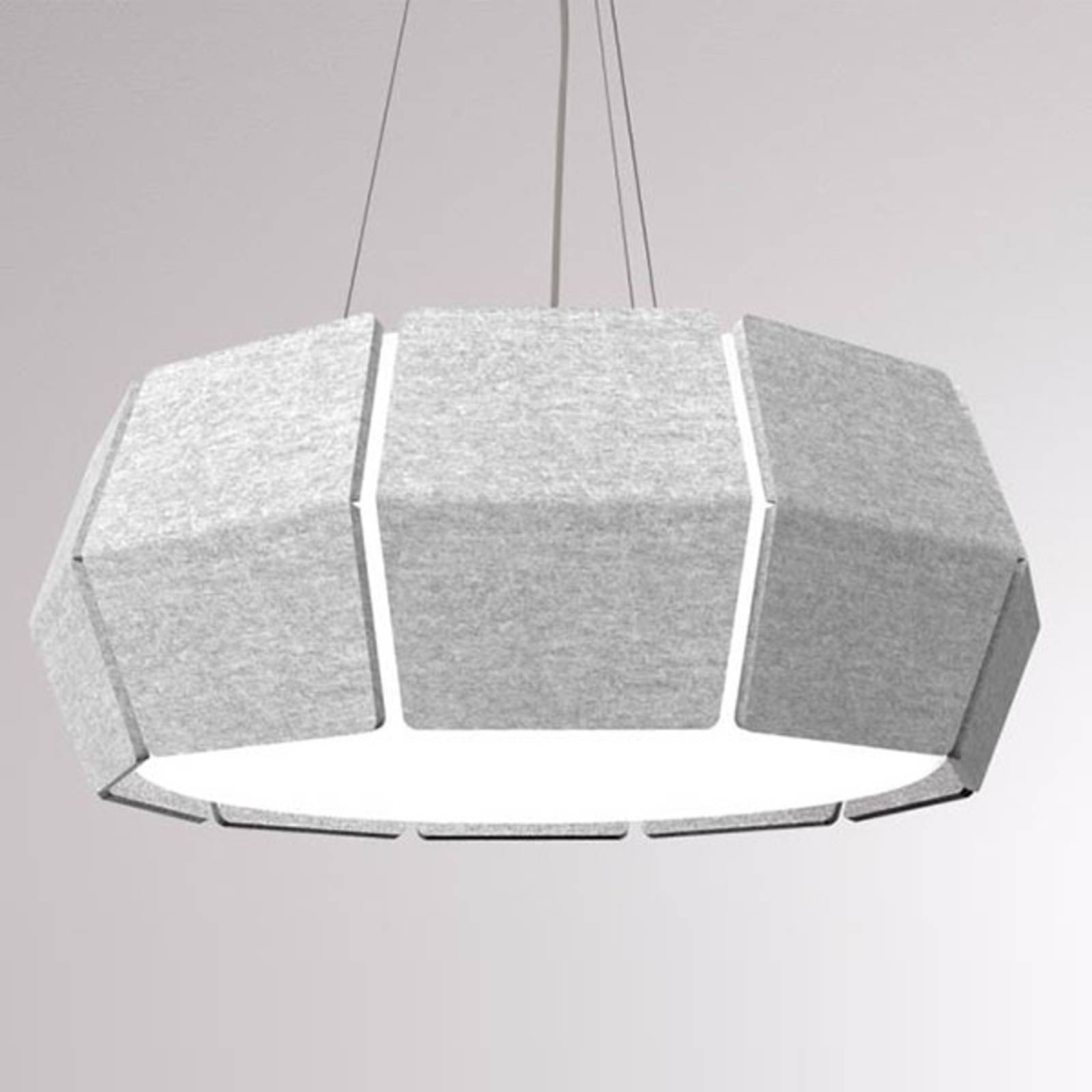 LOUM Decafelt lampa wisząca LED szara Ø 76 cm