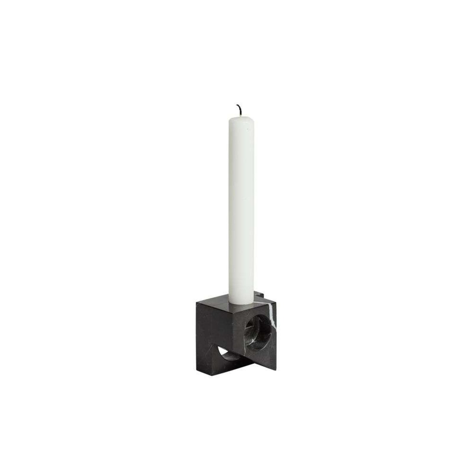 Jeu de dés 2 Candle Holder Black Marble - Woud