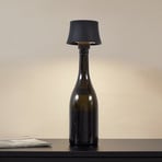 Lindby Lampada da tavolo a LED ricaricabile Linor, nera, USB, dimmer touch