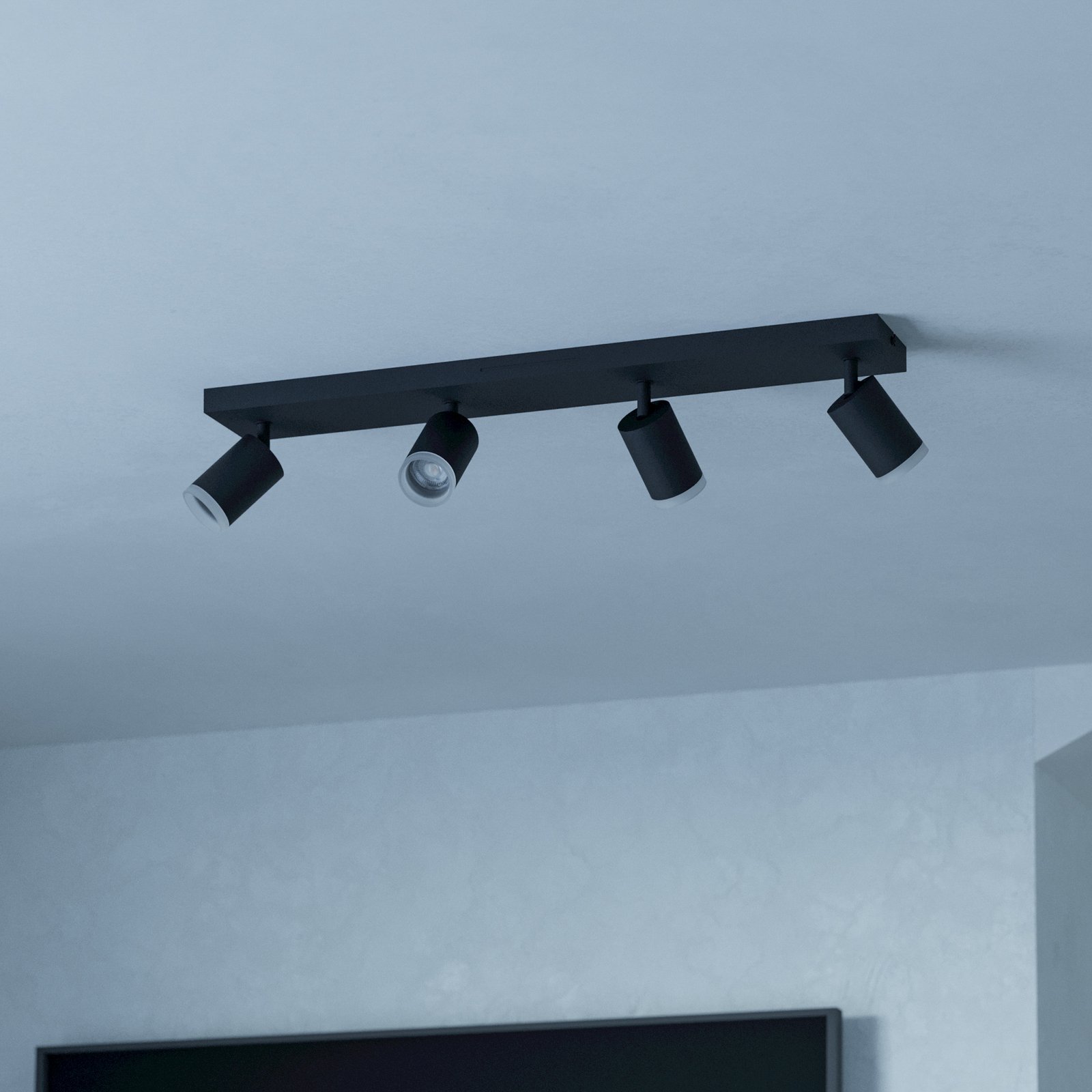 EGLO connect Smart LED-spot Melitello-Z, 4-lamps, zwart