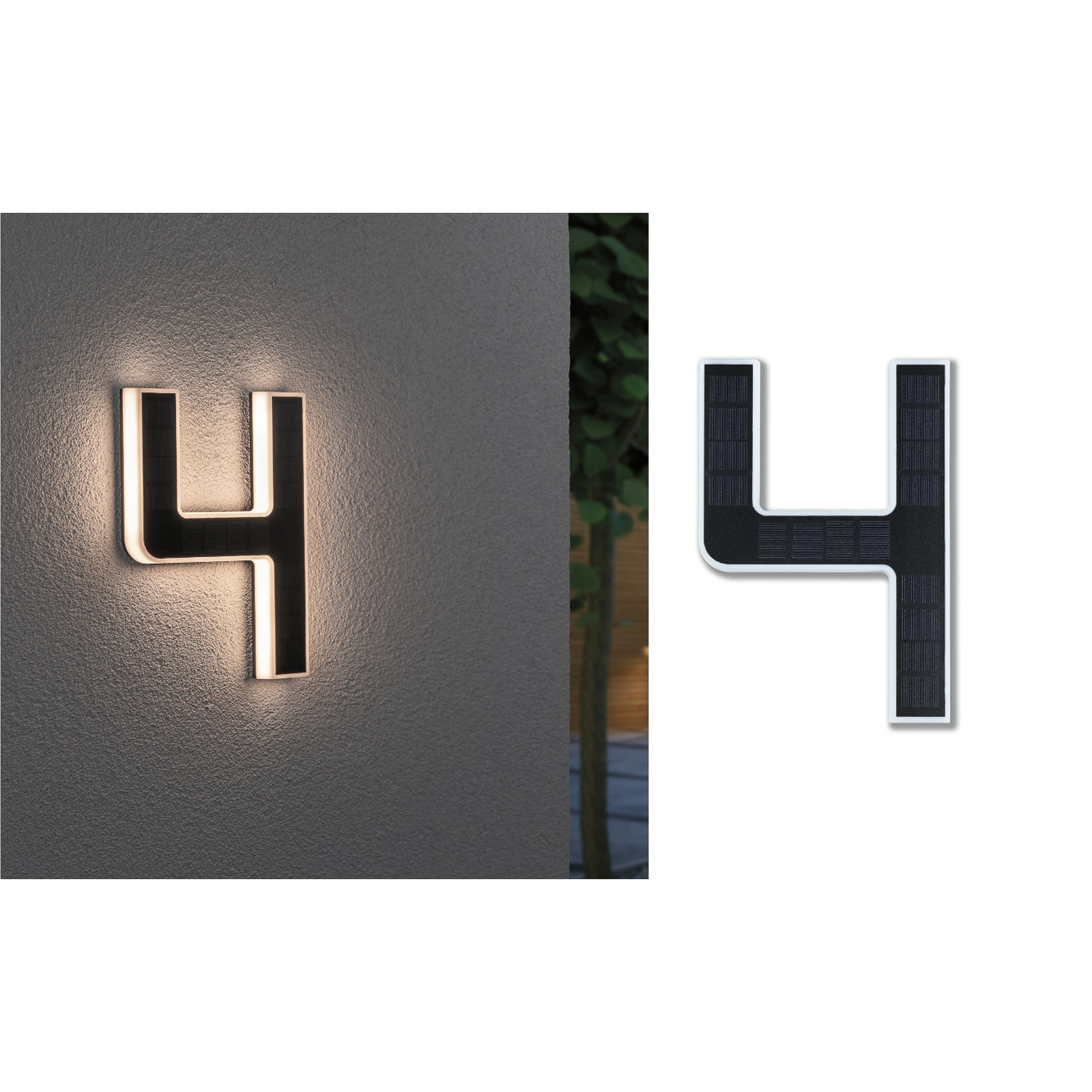 Paulmann solcelledrevet LED-husnummer 4