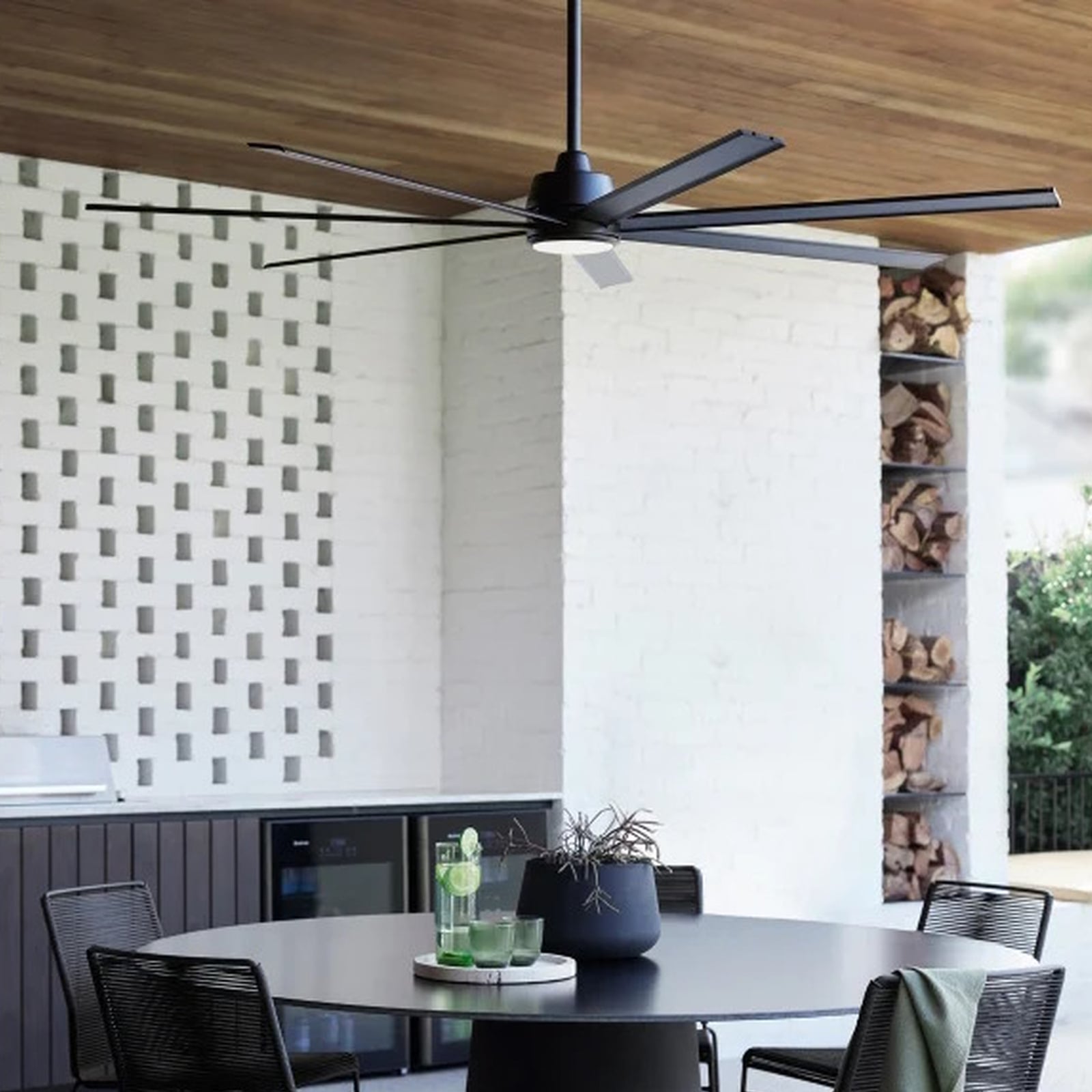 Atlanta Deckenventilator mit Licht schwarz DC leise - Beacon