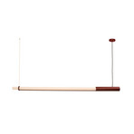Lampada LED a sospensione In Fine, rossa, lunghezza 160 cm - DCW
