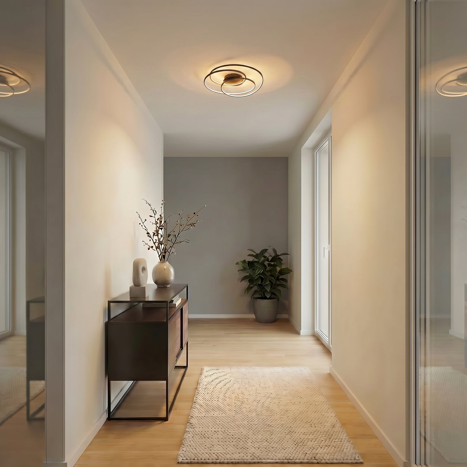 Kateryna LED Ceiling Lamp Ø60 Black - Lindby