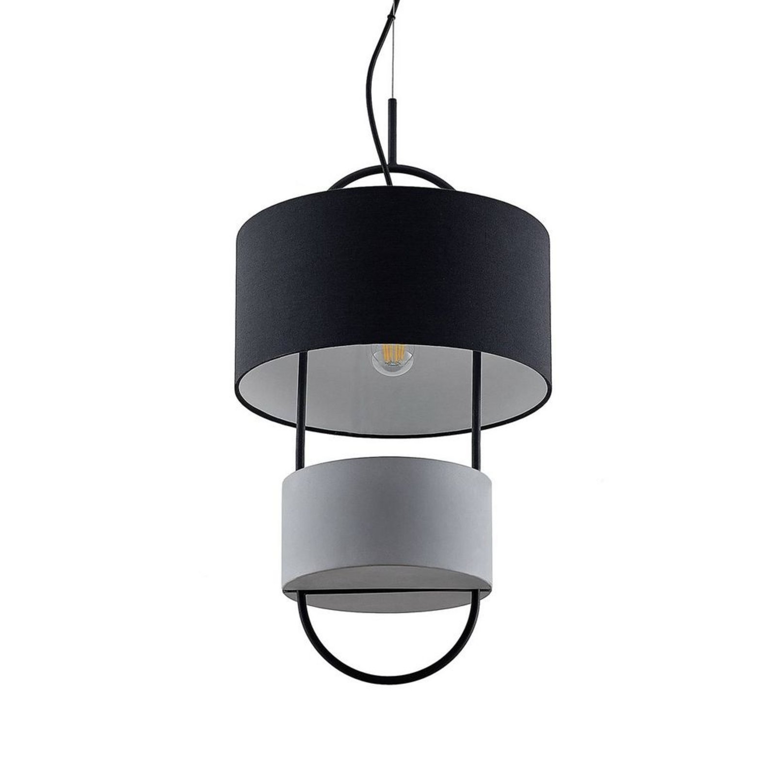 Amylee Závěsná Lampa Black/Grey - Lucande