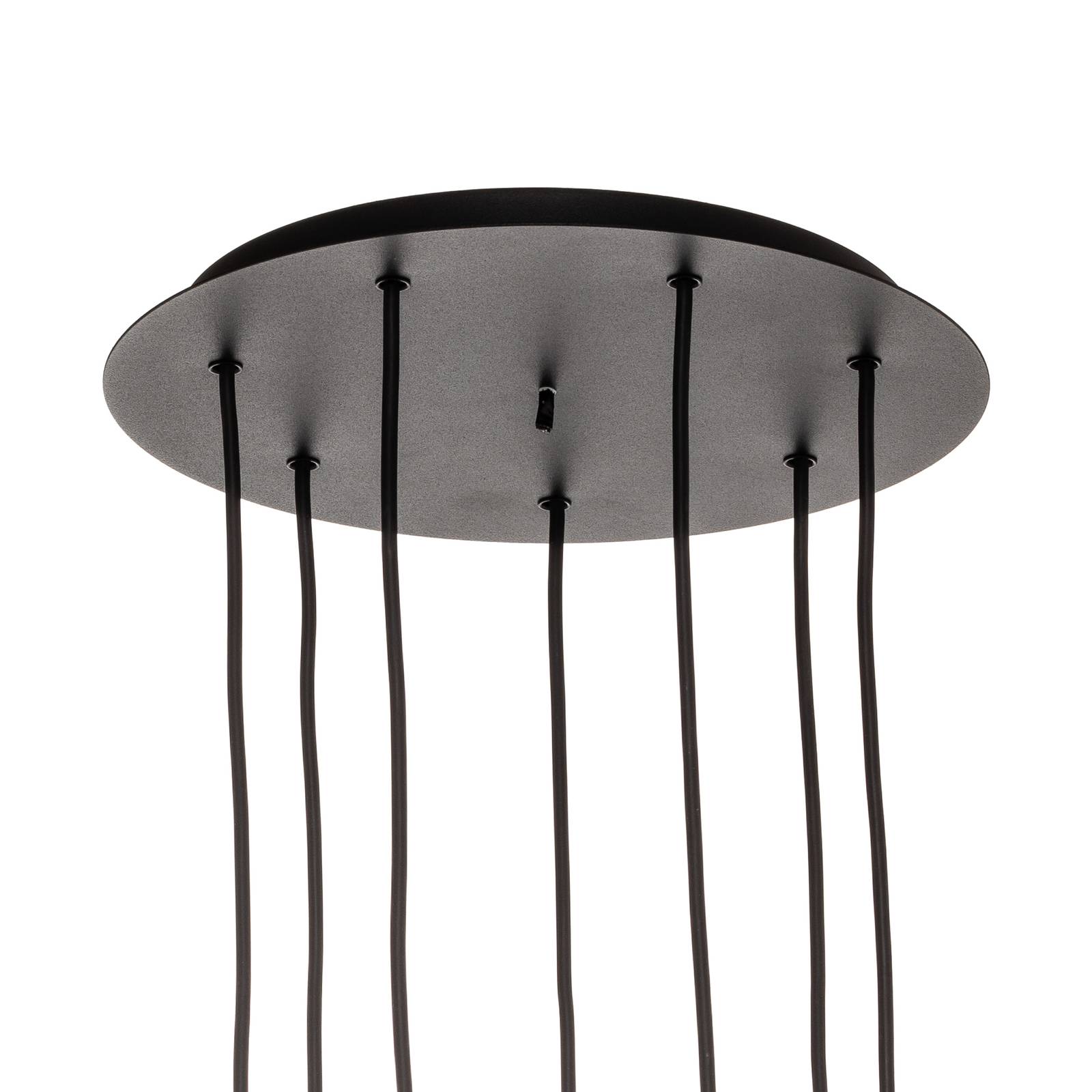 Lampa wisząca Las, 7-punktowa, czarna