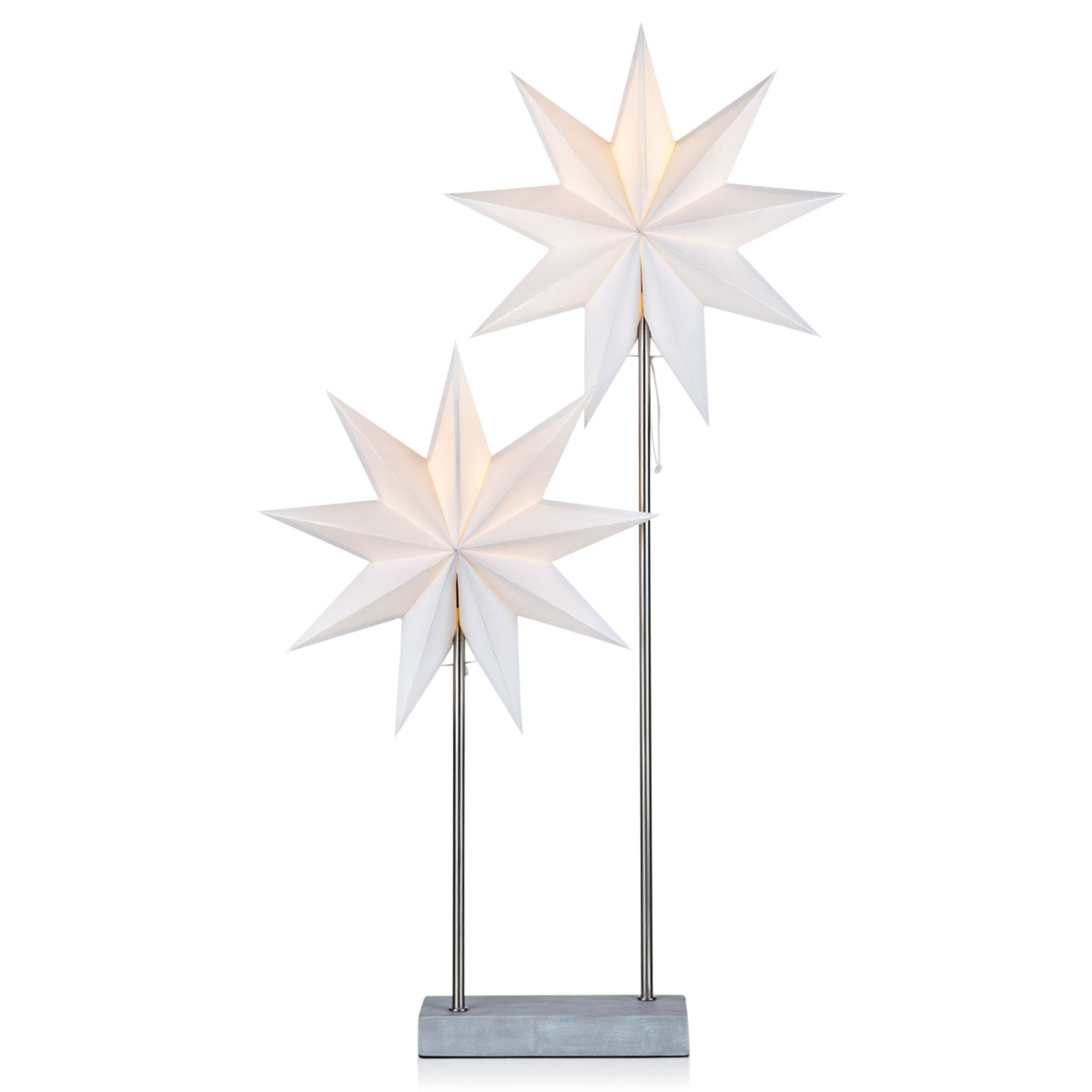 Lámpara de mesa estrella de papel Duva 2 estrellas
