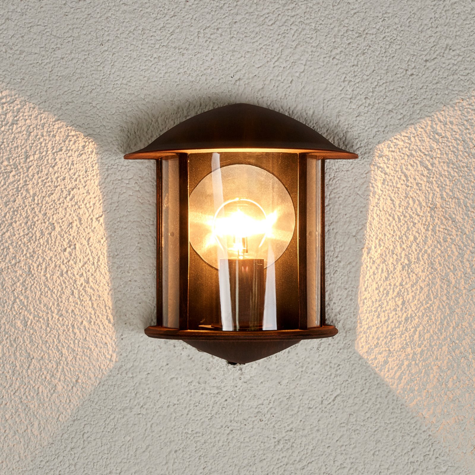 Maelis Buiten Wandlamp Rust/Clear - Lindby