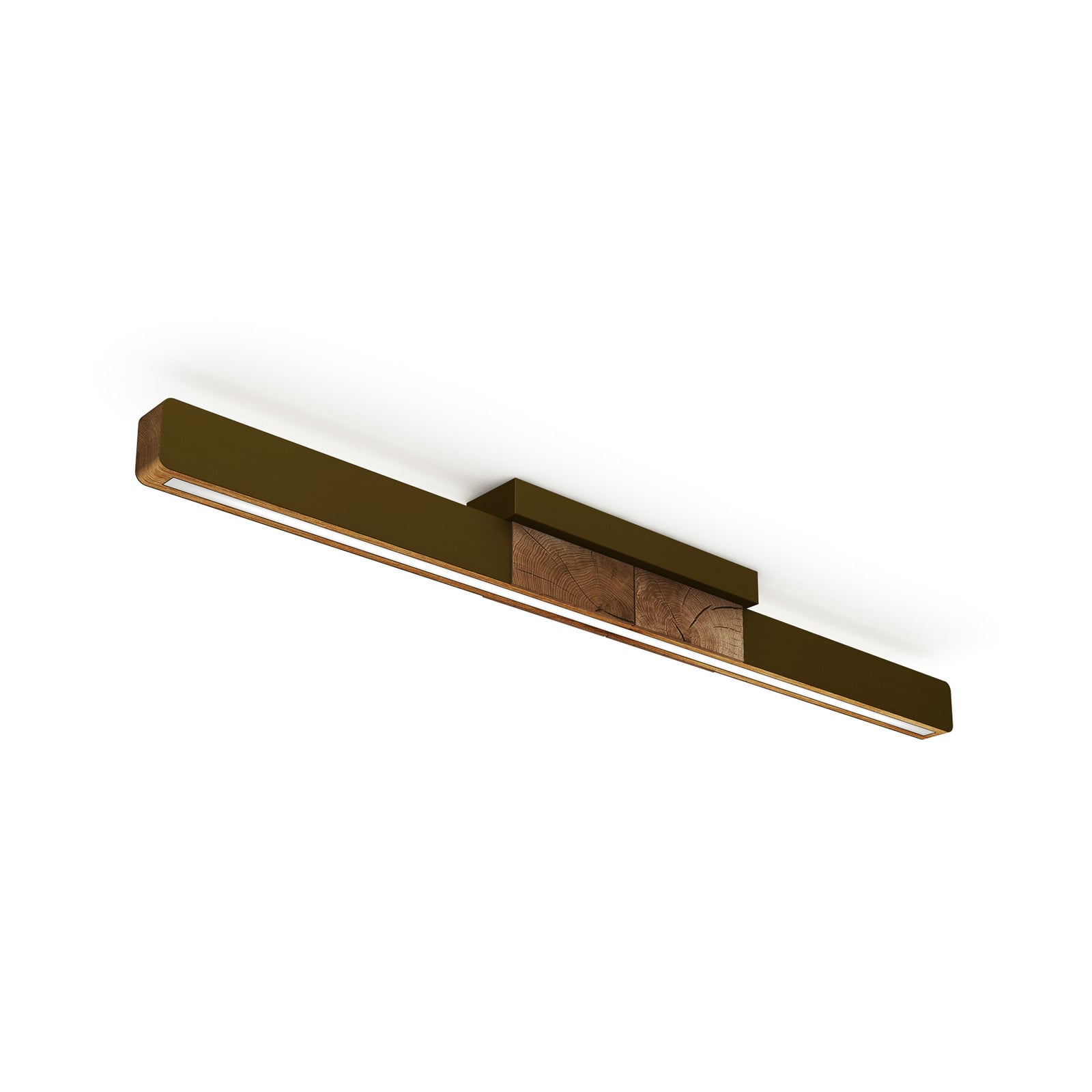 HerzBlut plafonieră LED Lana del bronco lemn dimabil - Camera de zi / sufragerie - modern - bronz stejar oiled