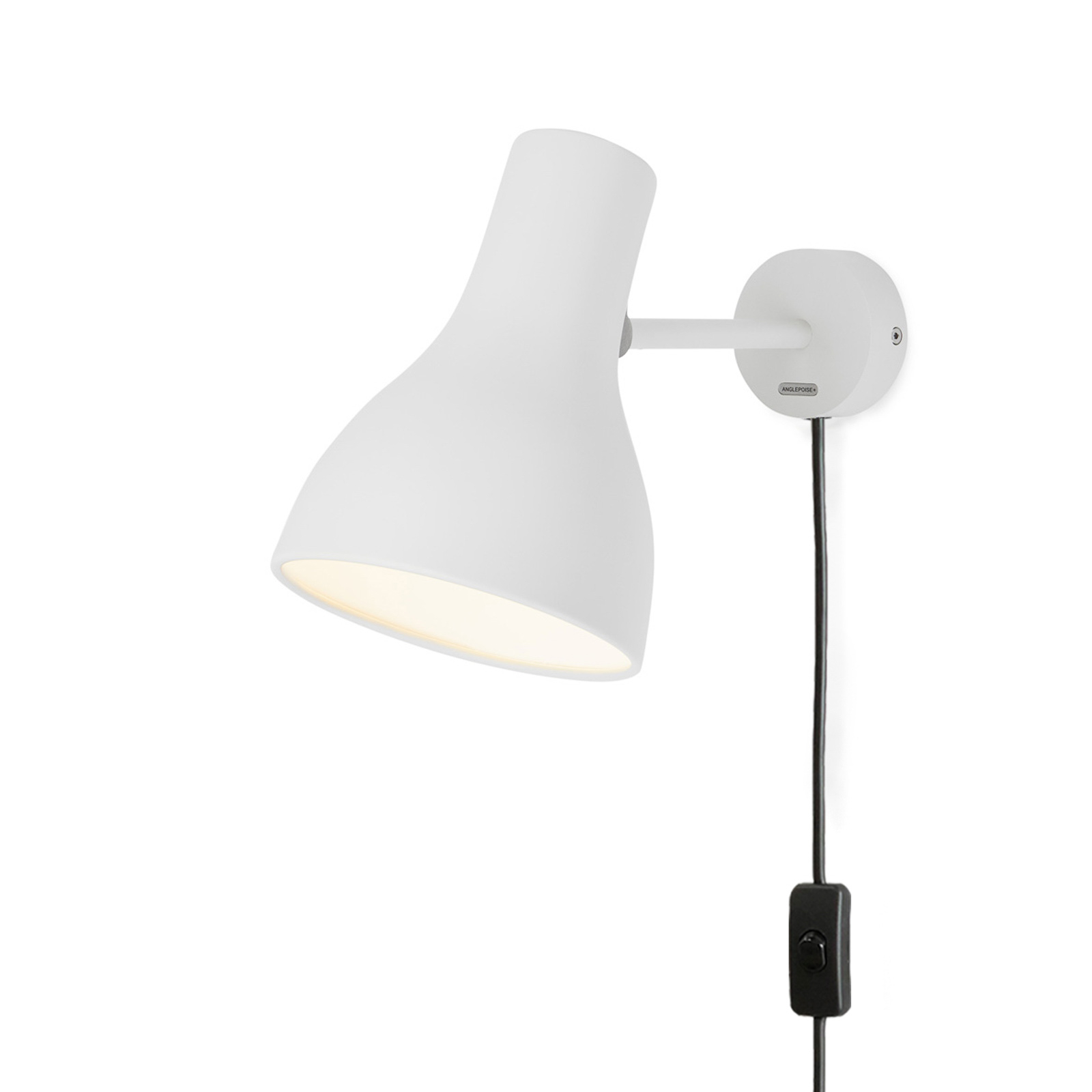 Anglepoise Type 75 wall light with plug, white
