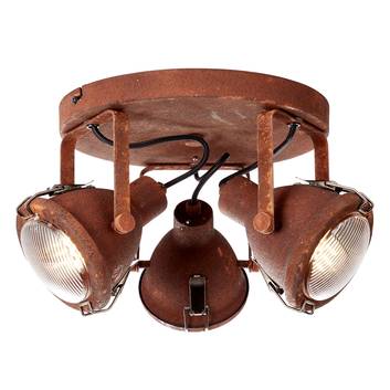 Variable ceiling light Bentli with a rust finish