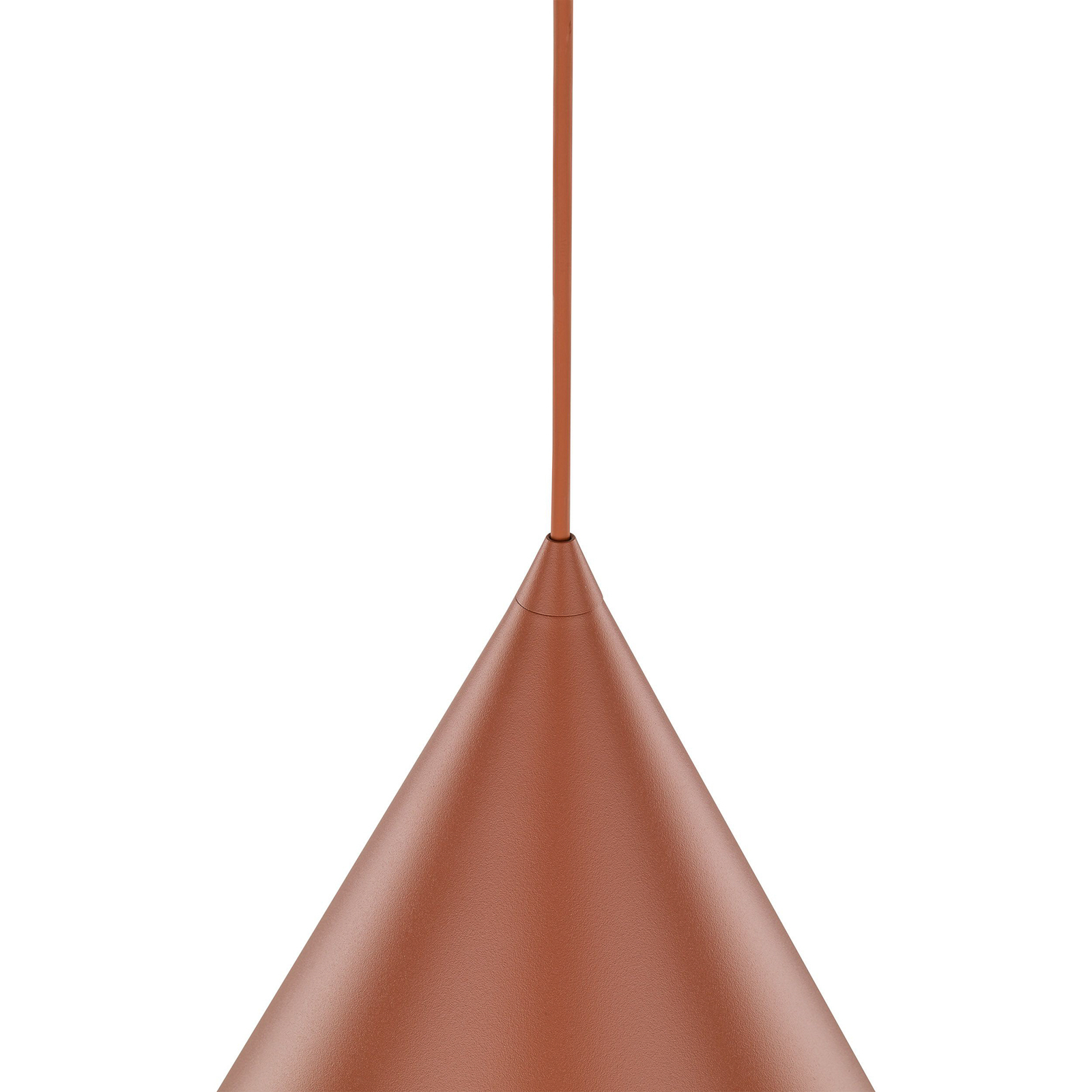 Lampa wisząca Cono, 1-punktowa, Ø 25 cm, ceglastoczerwona