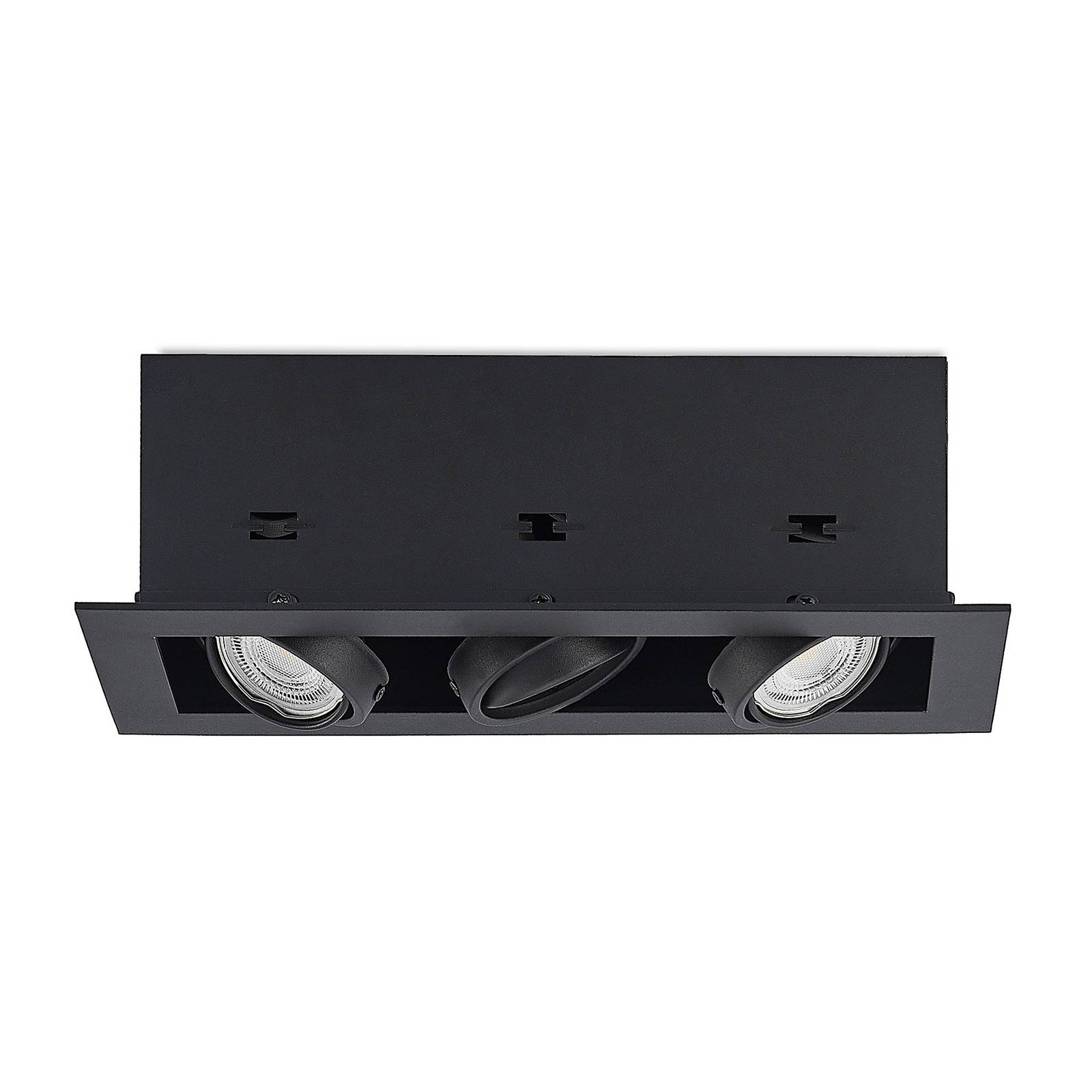 Arcchio Taneja recessed light, three-bulb, black - Living / Dining Room - Ceiling Light Recessed - dimmable - Modern