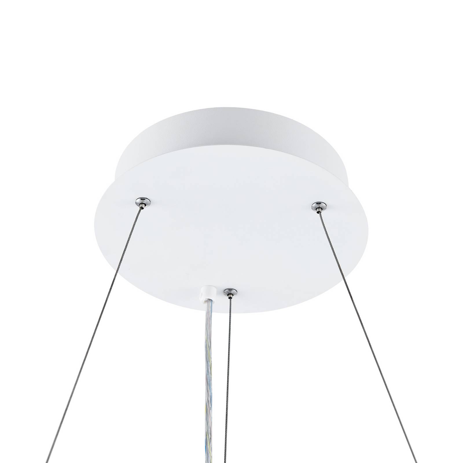 LED-Hängelampe PANEL, weiß, Ø 63 cm, Metall, CCT, dim, 50 W günstig online kaufen