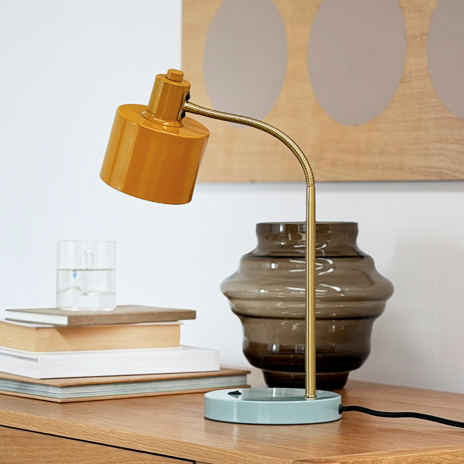 Ocean Flex tafellamp, curry/turkoois, 45 cm - Dyberg Larsen Ocean Flex tafellamp, curry/turkoois, 45 cm - Dyberg Larsen