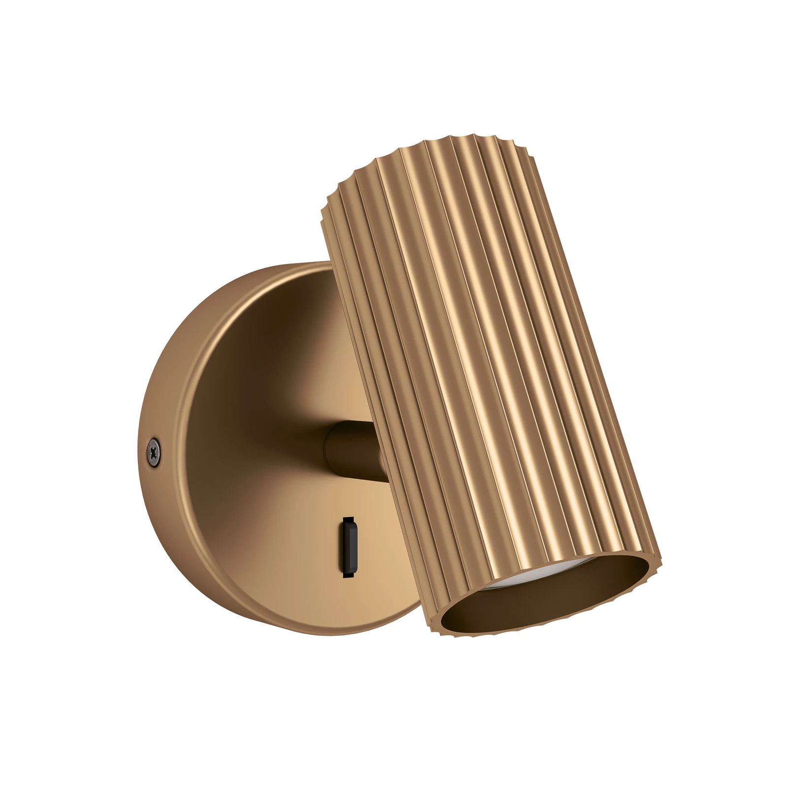 Portillo wall spotlight, brass, height 11 cm, metal, GU10