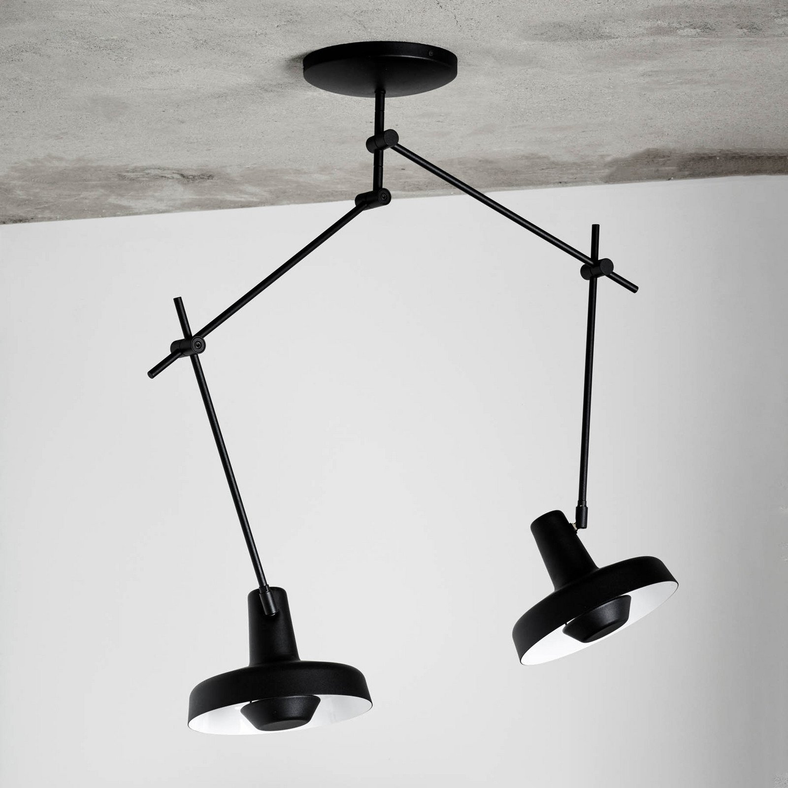 GRUPA Arigato plafonieră cu 2 lumini 70cm negru - Studiu / Birou - Metal