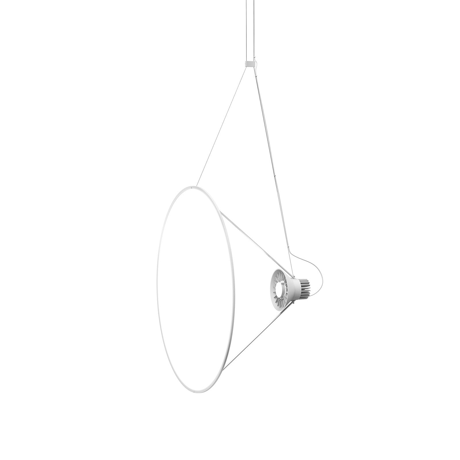 Luceplan Amisol lampa wisząca LED Ø 75cm opal biały