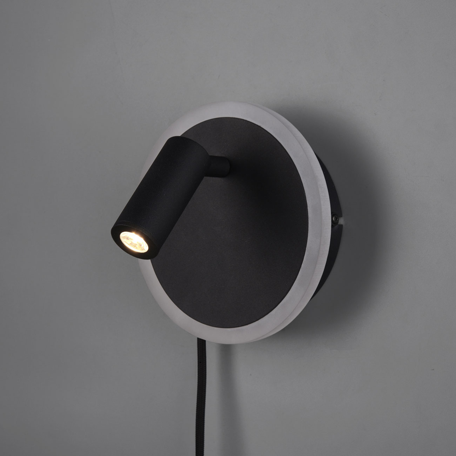 Jordan LED wall light, two-bulb, black
