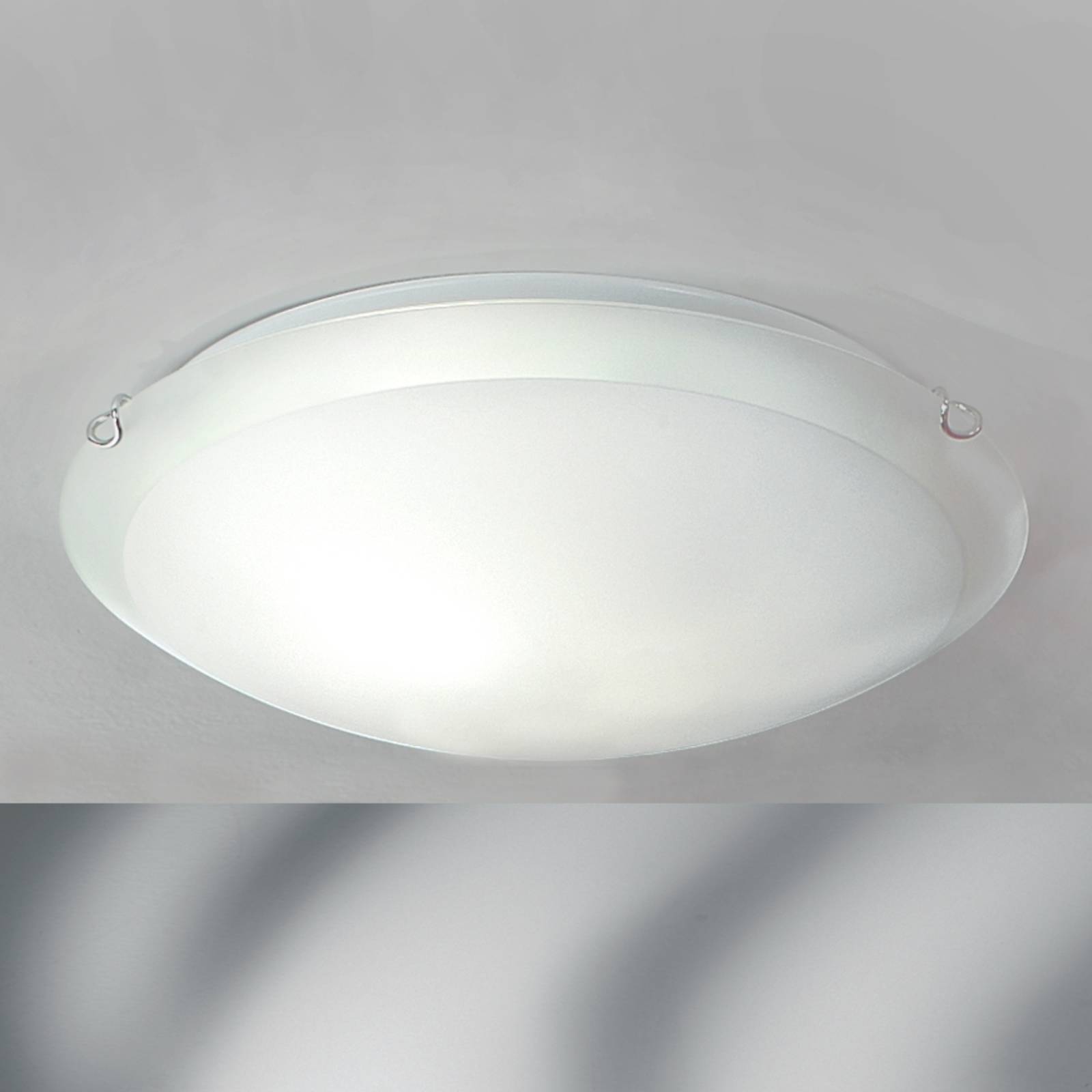Orion Agada loftslampe opalglas krom 40 cm