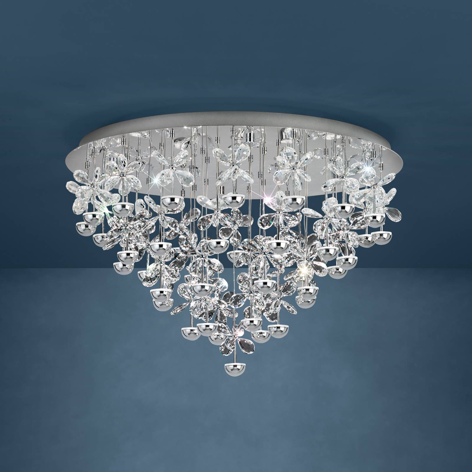 EGLO Stars Of Light Lampa sufitowa LED Pianopoli chrom Ø 78cm