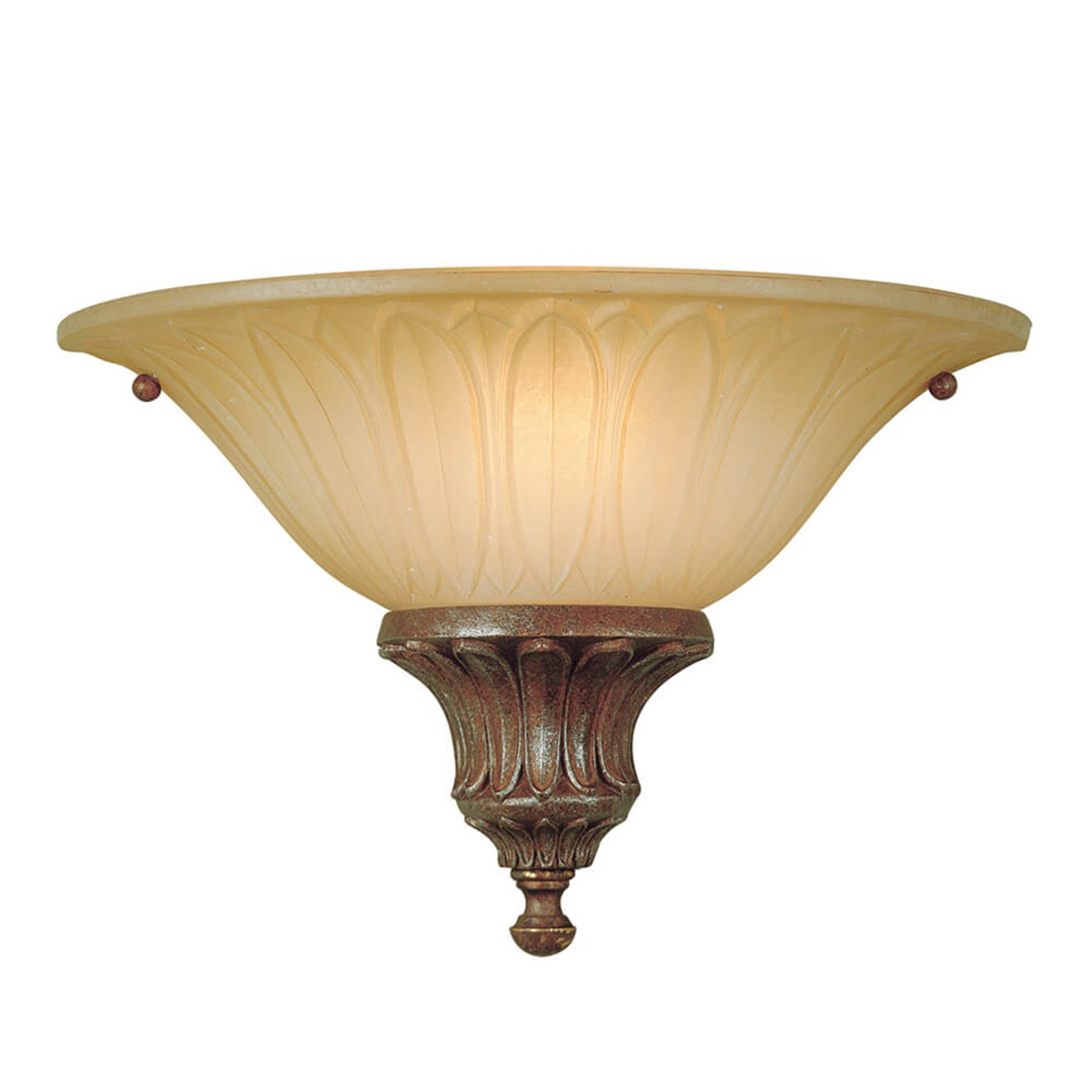 FEISS Rustic wall light Stirling Castle, for Living / Dining Room, metal, glass, E27, 60 W, energy efficiency: A++, W: 33 cm, H: 21 cm