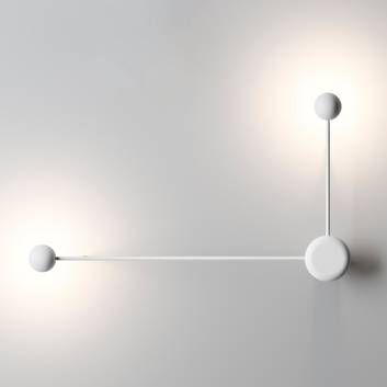 Designer-LED-seinävalo Pin valkoinen 2-lamppuinen