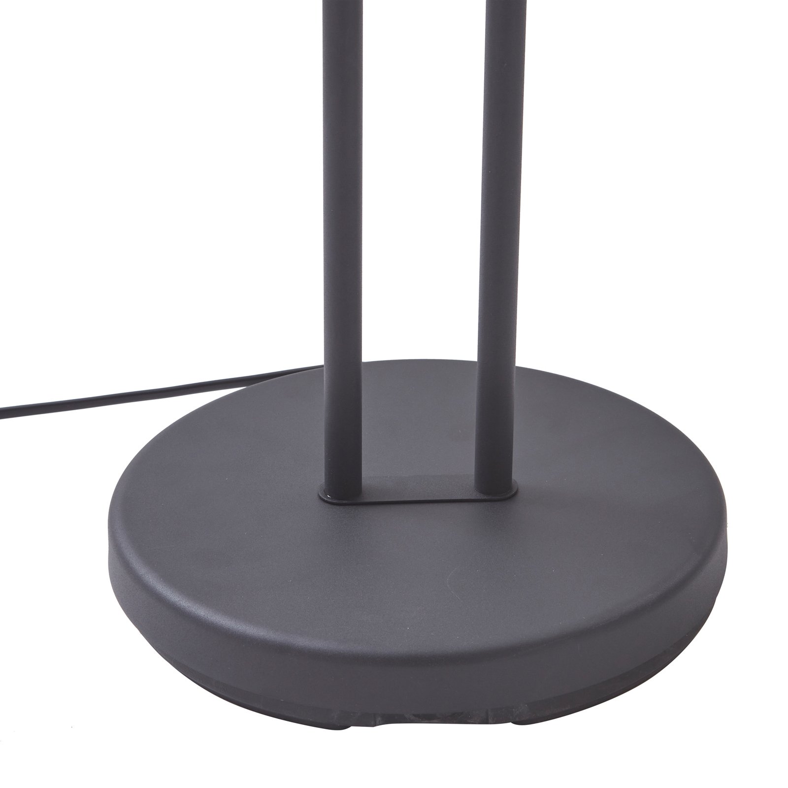 Lindby LED-Standleuchte Josefin, schwarz, Leselicht, dimmbar