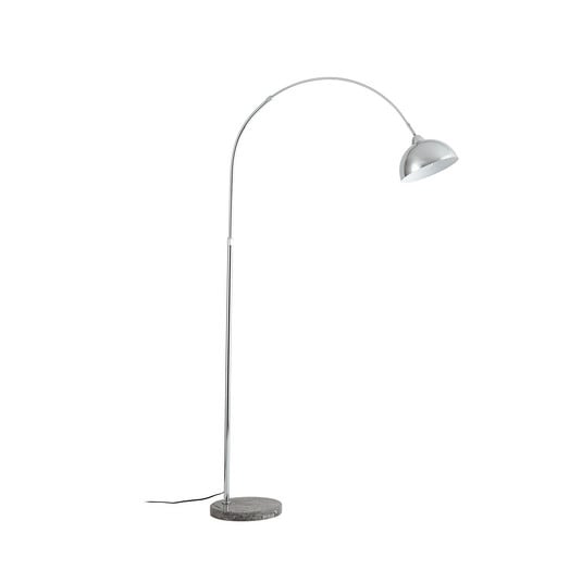 Tonka floor lamp, 185 cm, chrome, E27, metal/marble - Lindby