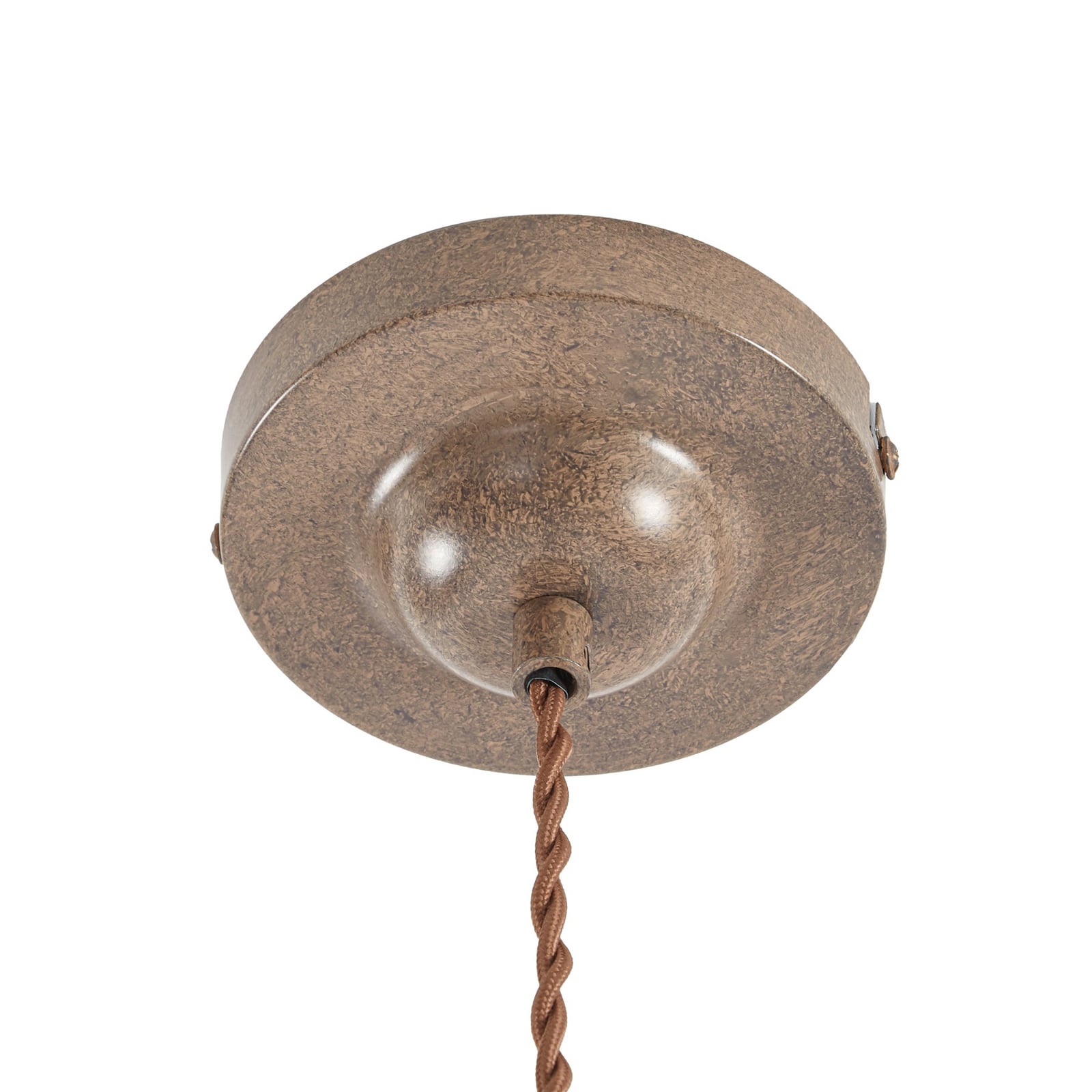 Lindby pendellampe Louisanne, brun, metall, Ø 35 cm