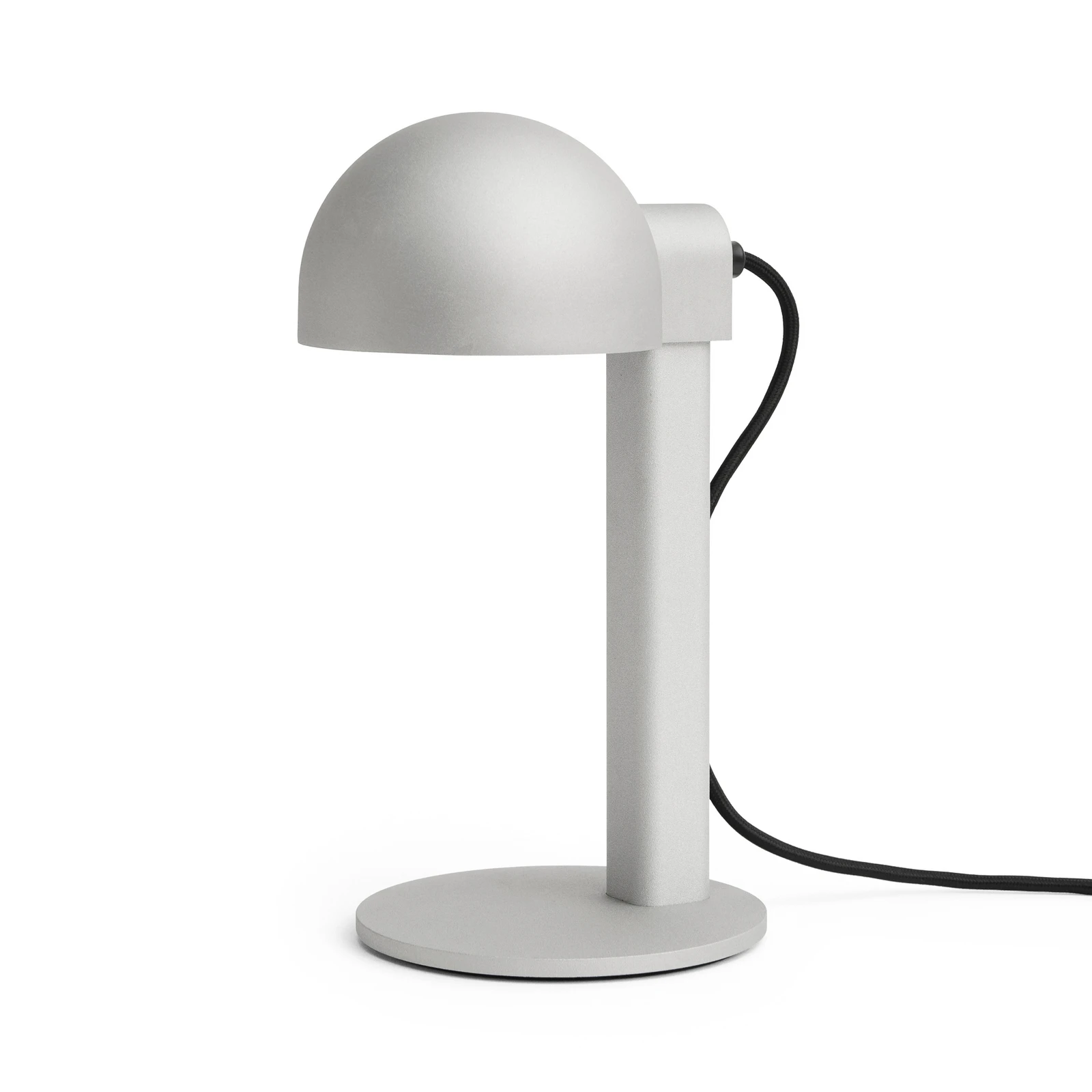 Candeeiro de mesa Hay Posto, prateado/cinzento, altura 28 cm, E14, alumínio