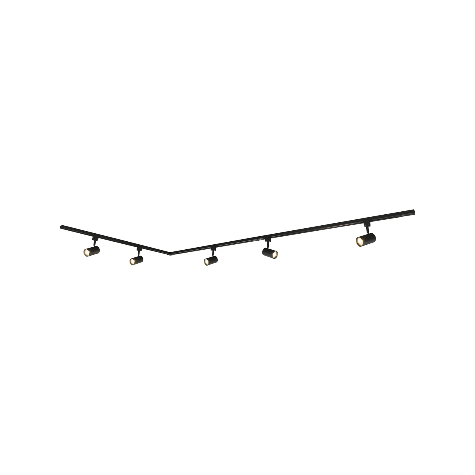 Prios 1-Phasen-Schienensystem Jorell, schwarz, 5-flg., GU10