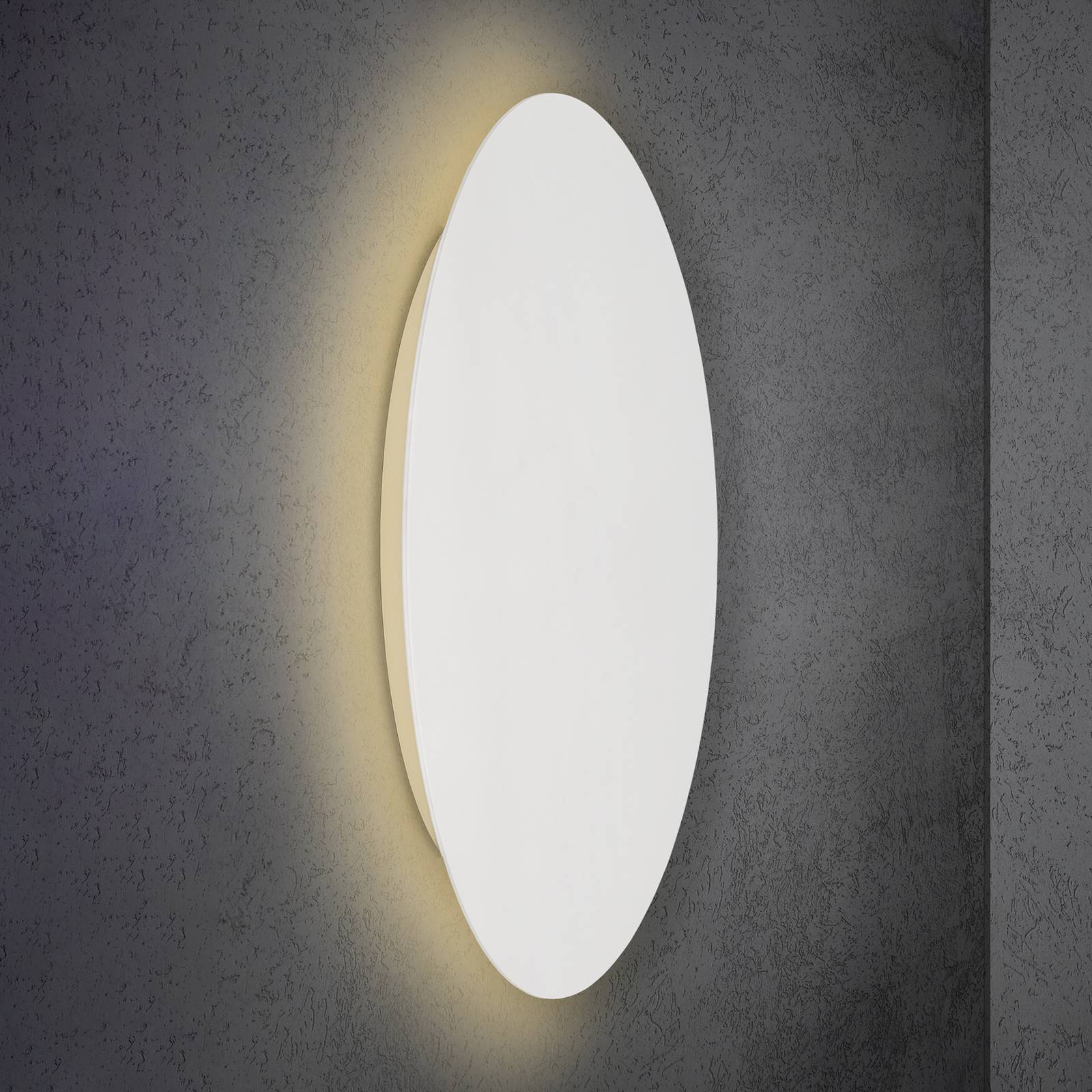 Nástenné svietidlo Escale Blade LED, matná biela, Ø 95 cm