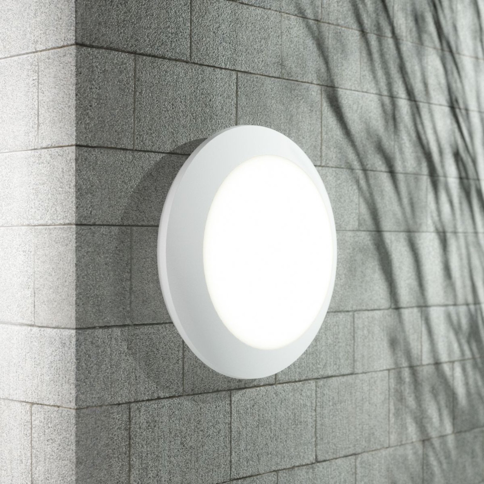 LED-Außenwandleuchte Umberta Ø 35cm weiß 11W CCT
