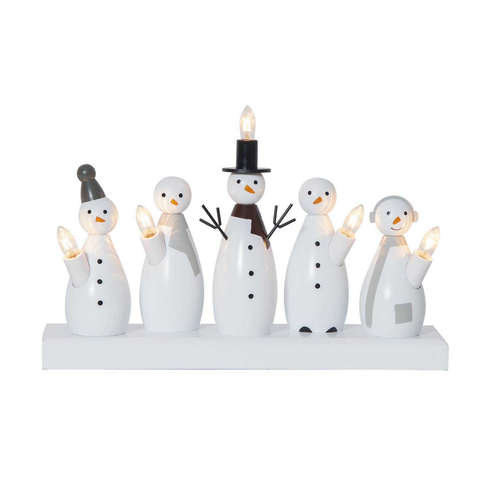 Kerzenleuchter Snowman, fünfflammig