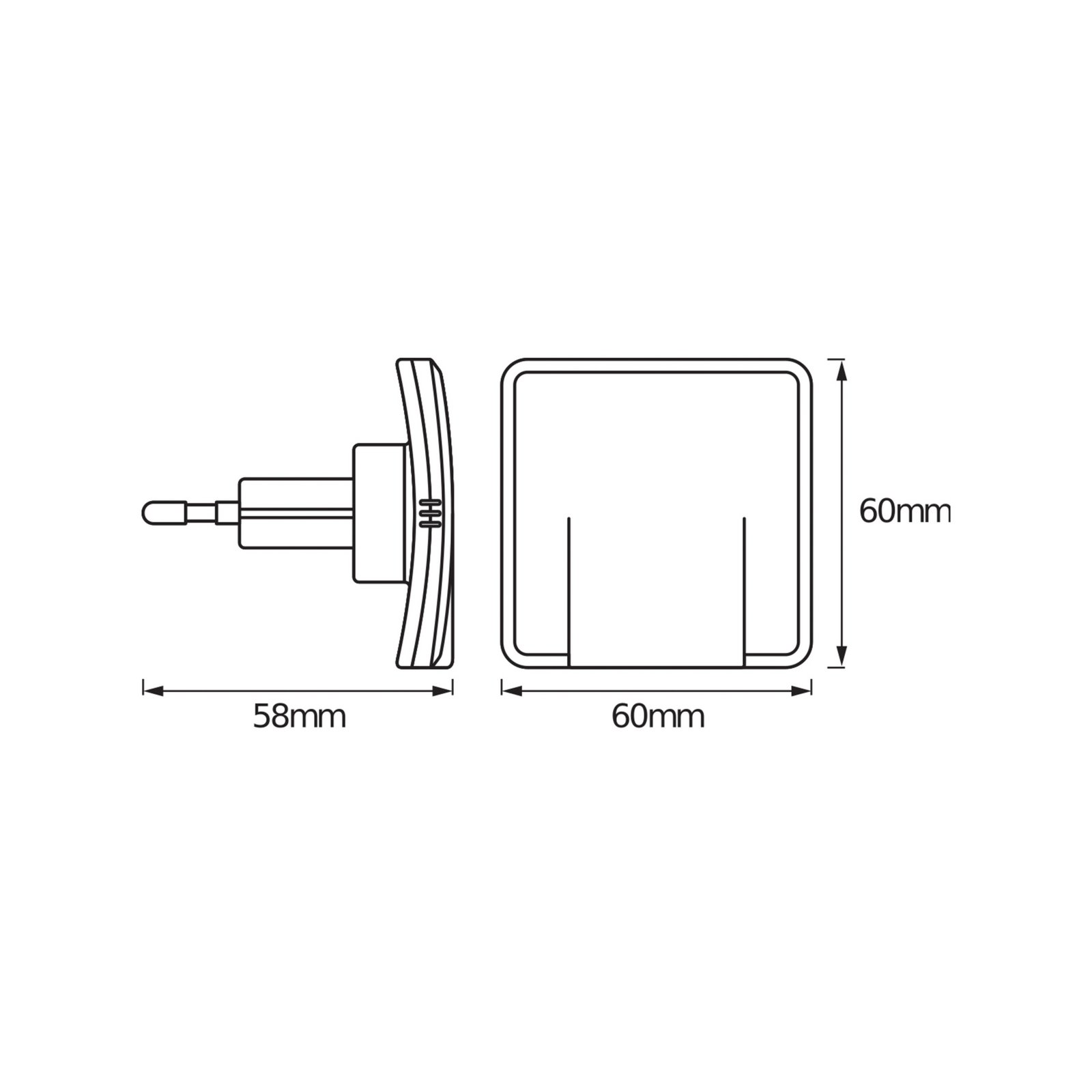 OSRAM LED-Steckdosennachtlicht LUNETTA SLIM, weiß, indirekt