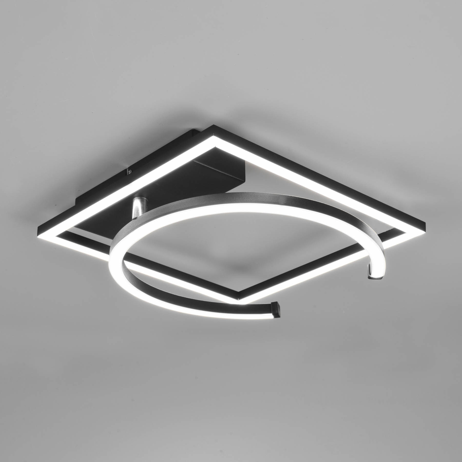Pivot LED ceiling light, pivotable, 4,000 K black