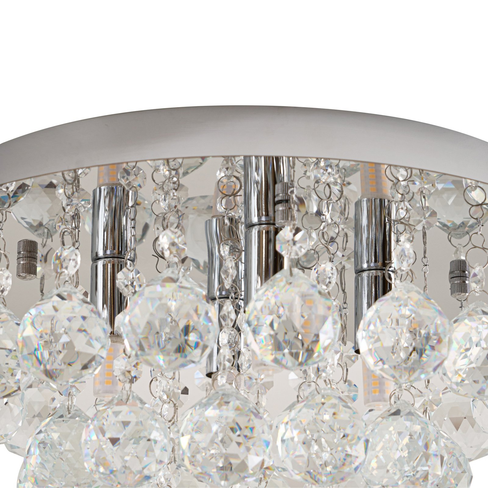 Lindby Deckenleuchte Antonino, Ø 35 cm, 4-flg., Kristall, G9 Lindby Deckenleuchte Antonino, Ø 35 cm, 4-flg., Kristall, G9