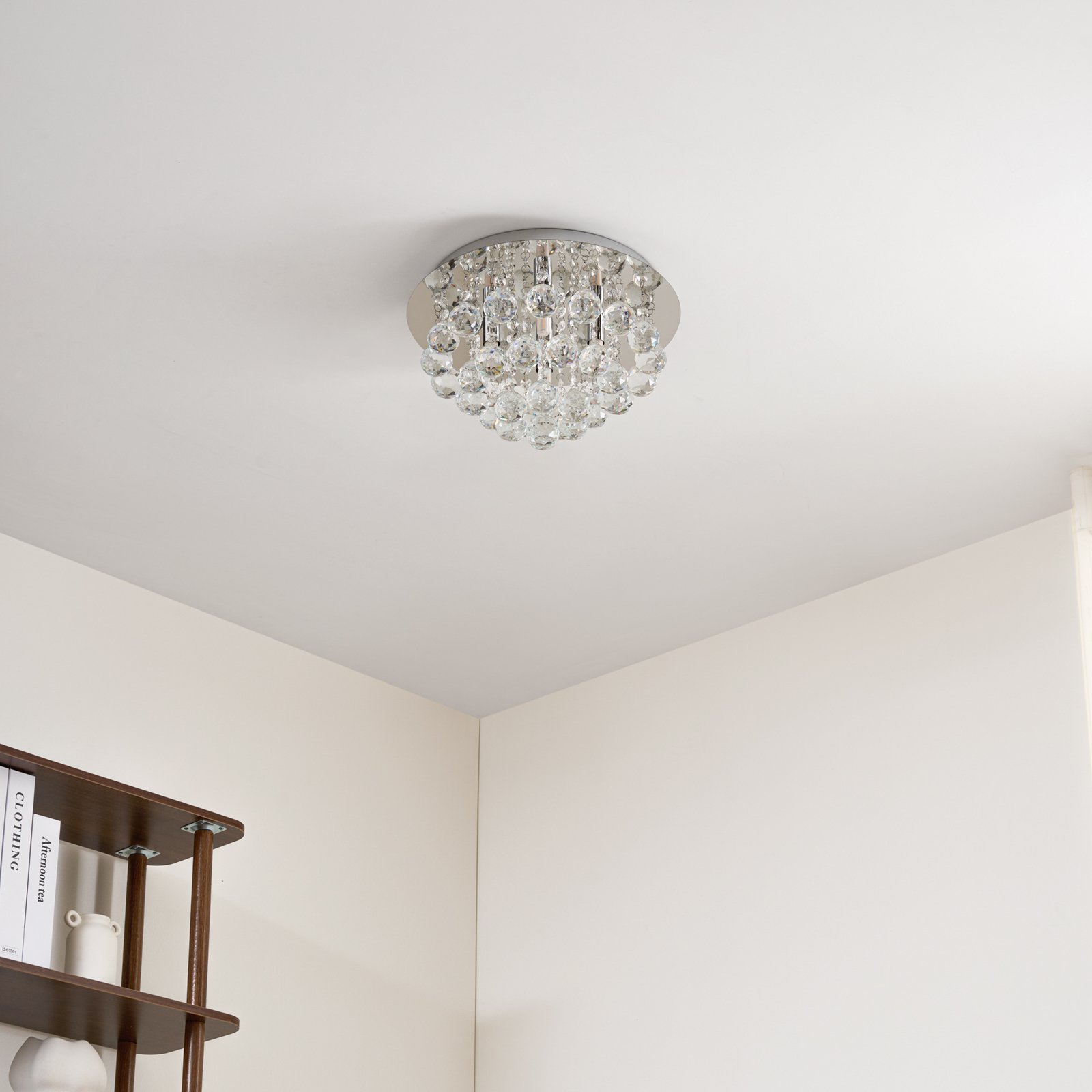 Lindby Deckenleuchte Antonino, Ø 35 cm, 4-flg., Kristall, G9 Lindby Deckenleuchte Antonino, Ø 35 cm, 4-flg., Kristall, G9