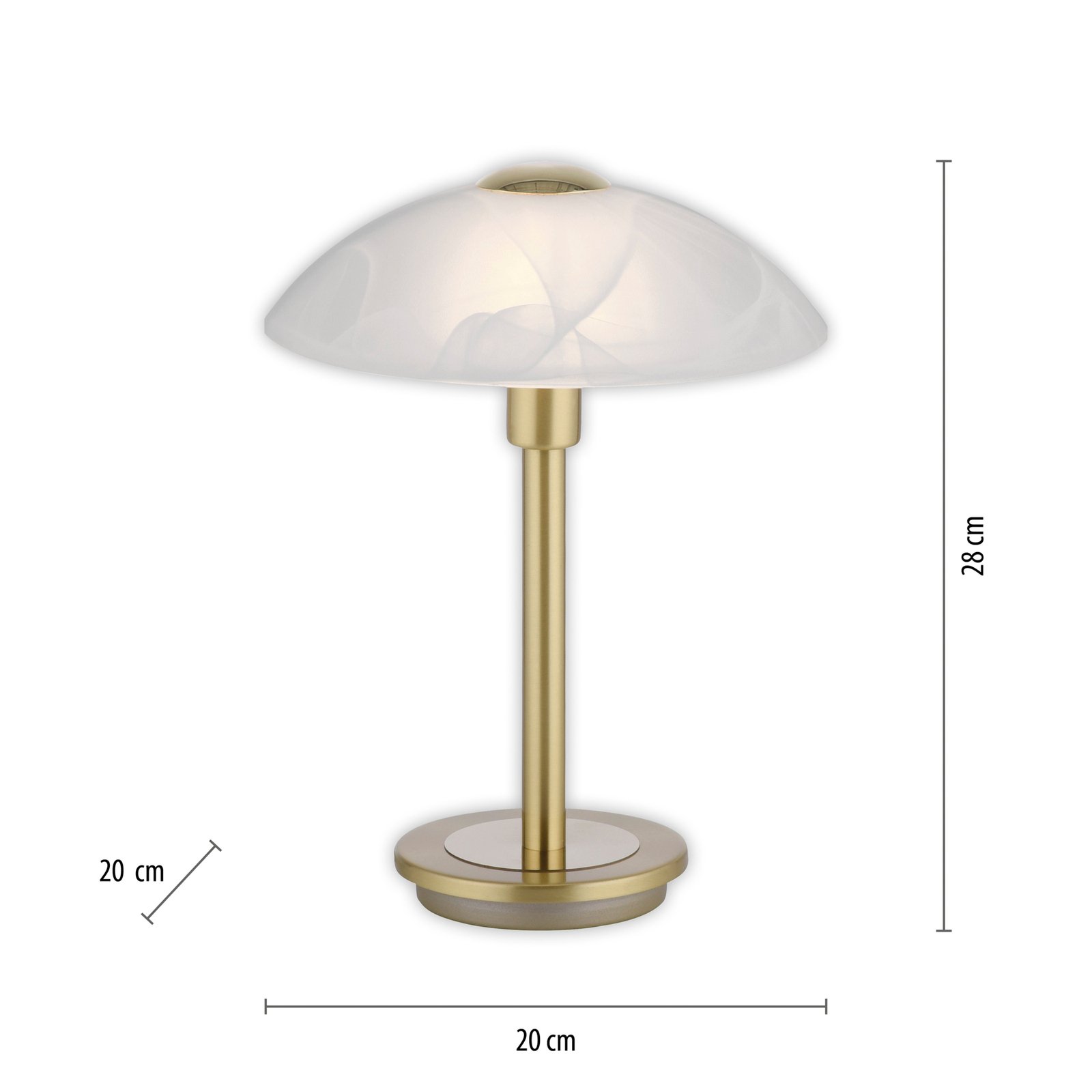 Paul Neuhaus Enova stolová lampa, mosadzná matná