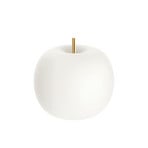 kdln table lamp Kushi, brass/white, Ø 16 cm, glass