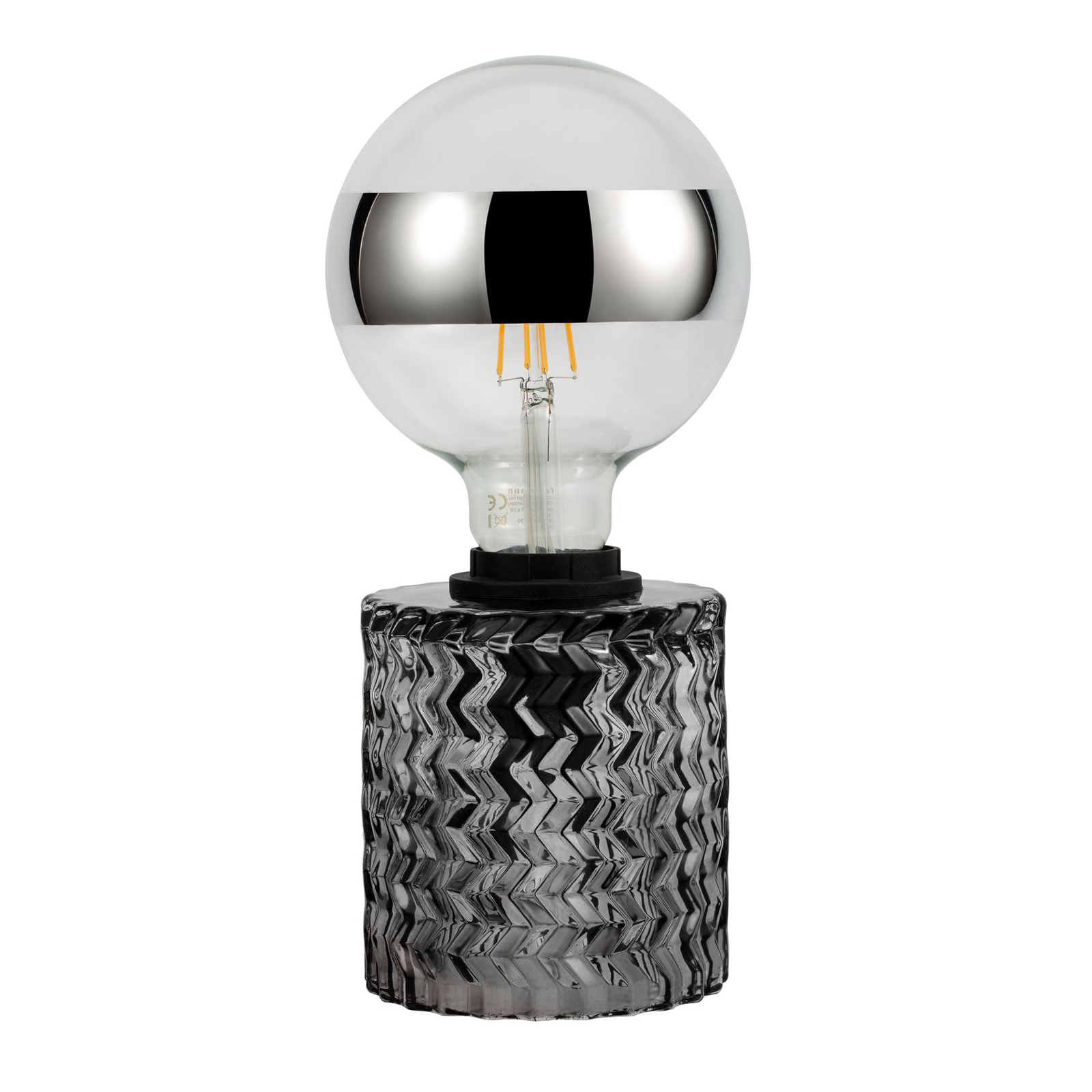 Pauleen Crystal Smoke table lamp with glass base