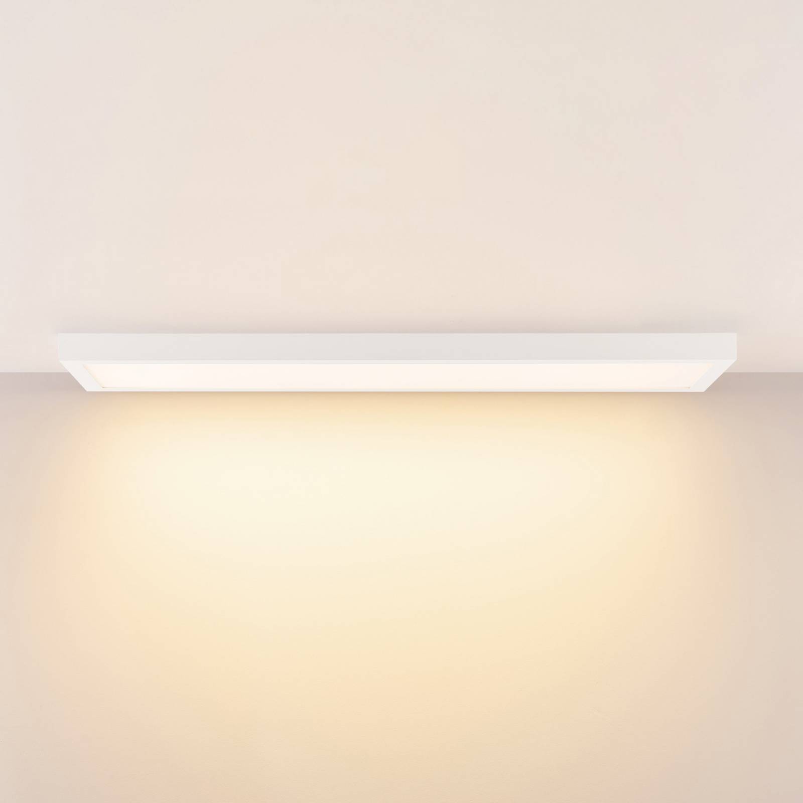 Panel LED PRO OFFICE SANO, 123 x 33 cm, ściemniany, biały metal CCT