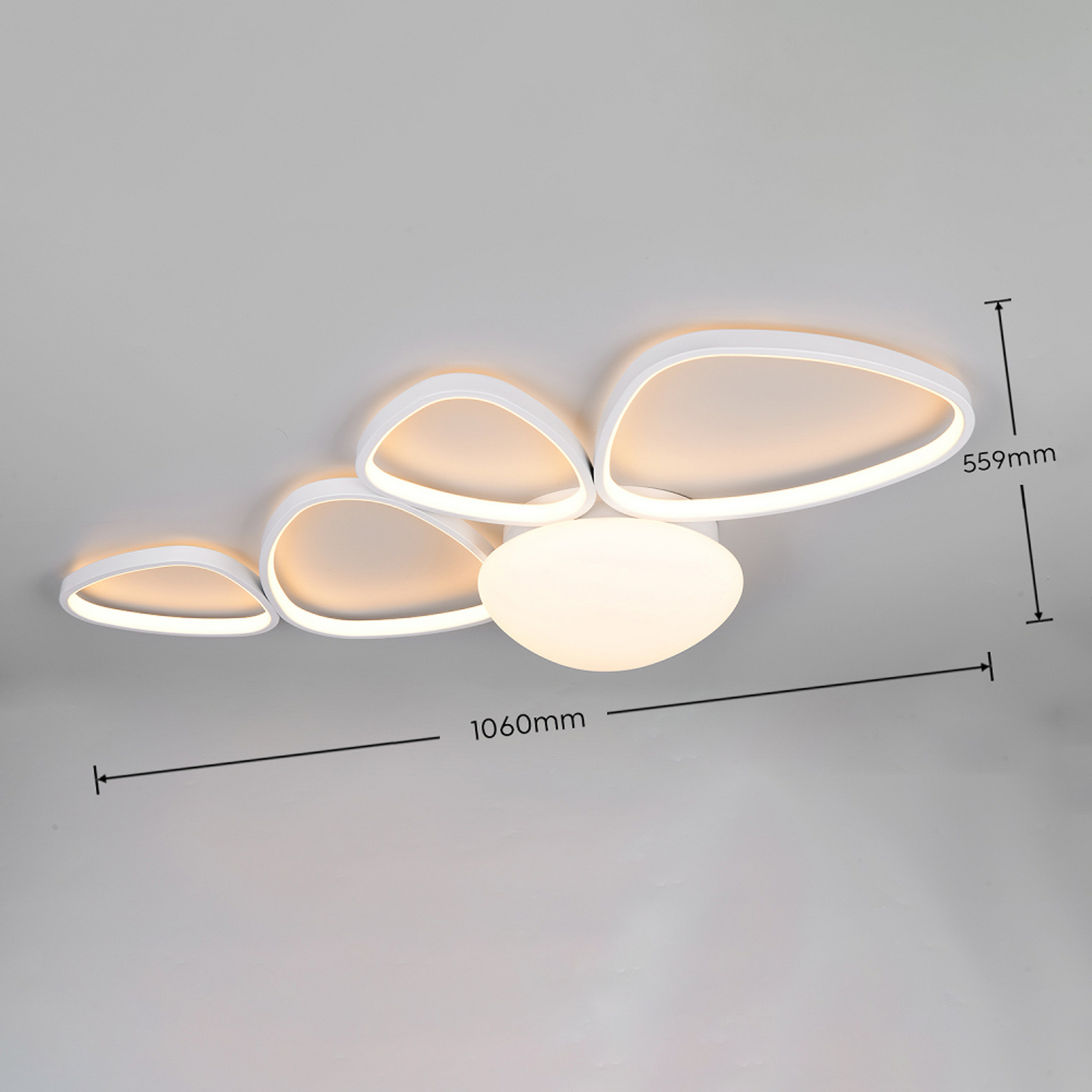 LED plafondlamp Amelio, wit, 102 cm, CCT, afstandsbediening LED plafondlamp Amelio, wit, 102 cm, CCT, afstandsbediening